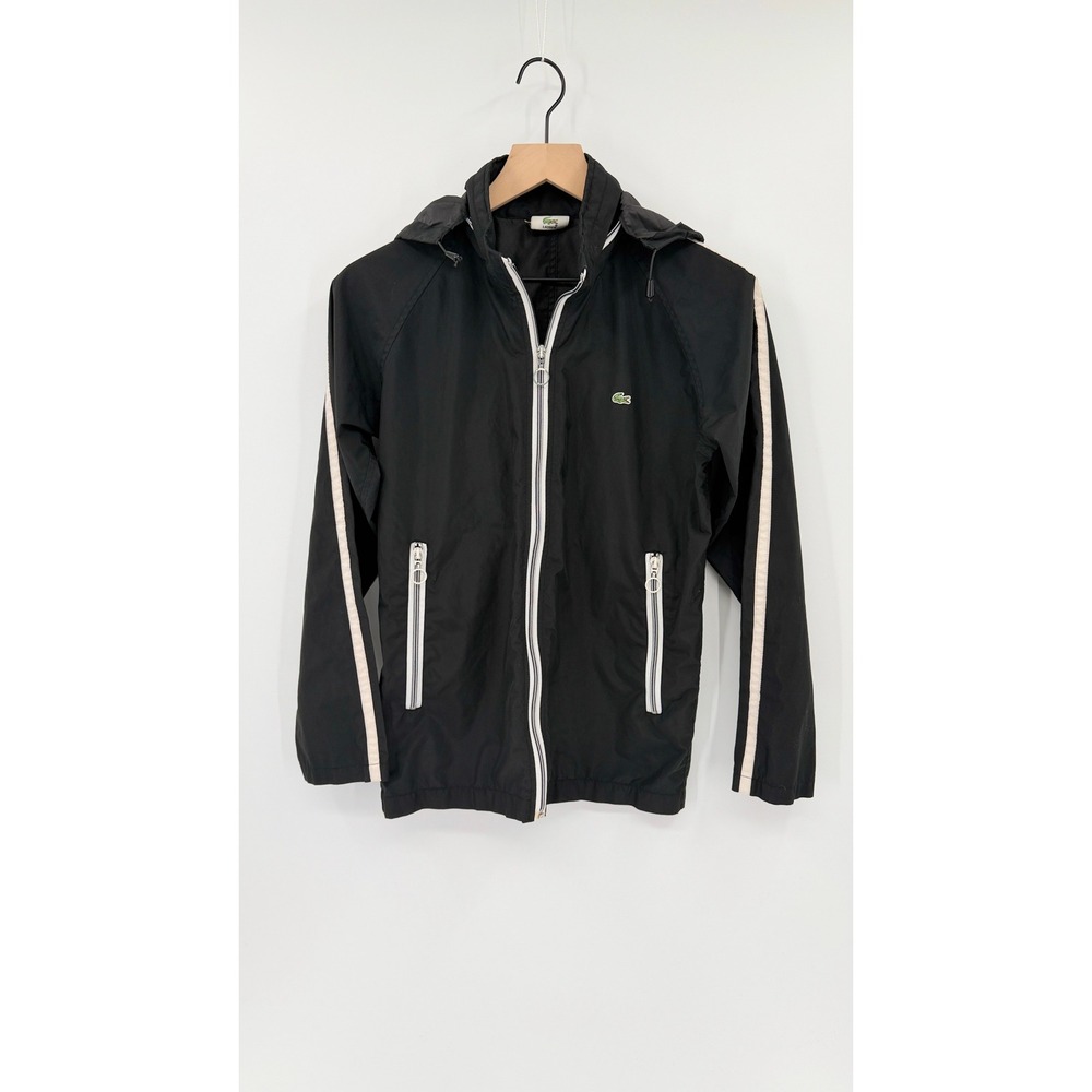 Lacoste Sporty Windbreaker Jacket Track Top Size 36 Vtg Style Activewear